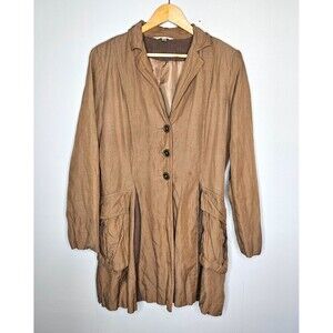 CABI Treasure Hunter Jacket Womens Lrg Brown Steampunk Bohemian Lightweight 840